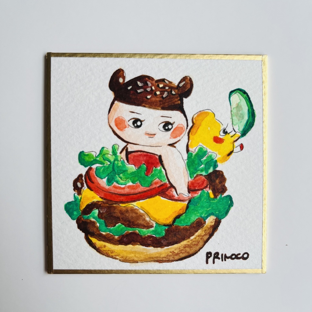 豆色紙　バーガーチー🍔