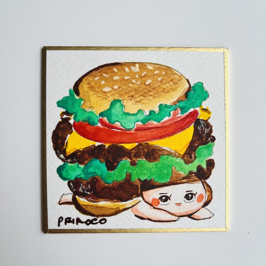 豆色紙2    ビッグバーガーチー🍔