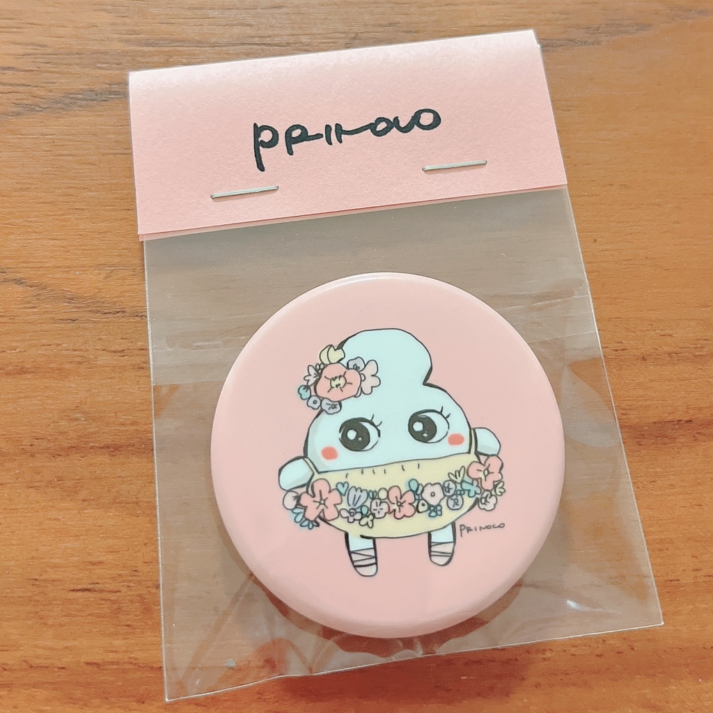 ぷりとろ　はな缶バッジ44mm    ピンクいろ