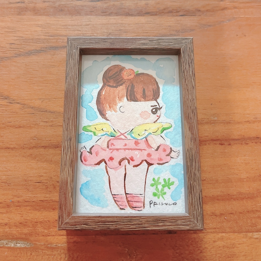 プチ額　3    フレームブラウン