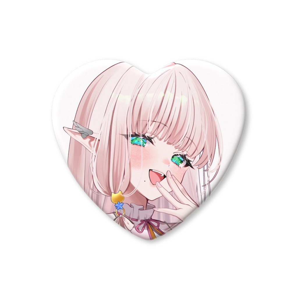 【Vtuber2周年記念グッズ / 期間限定】ハート缶バッジ💖