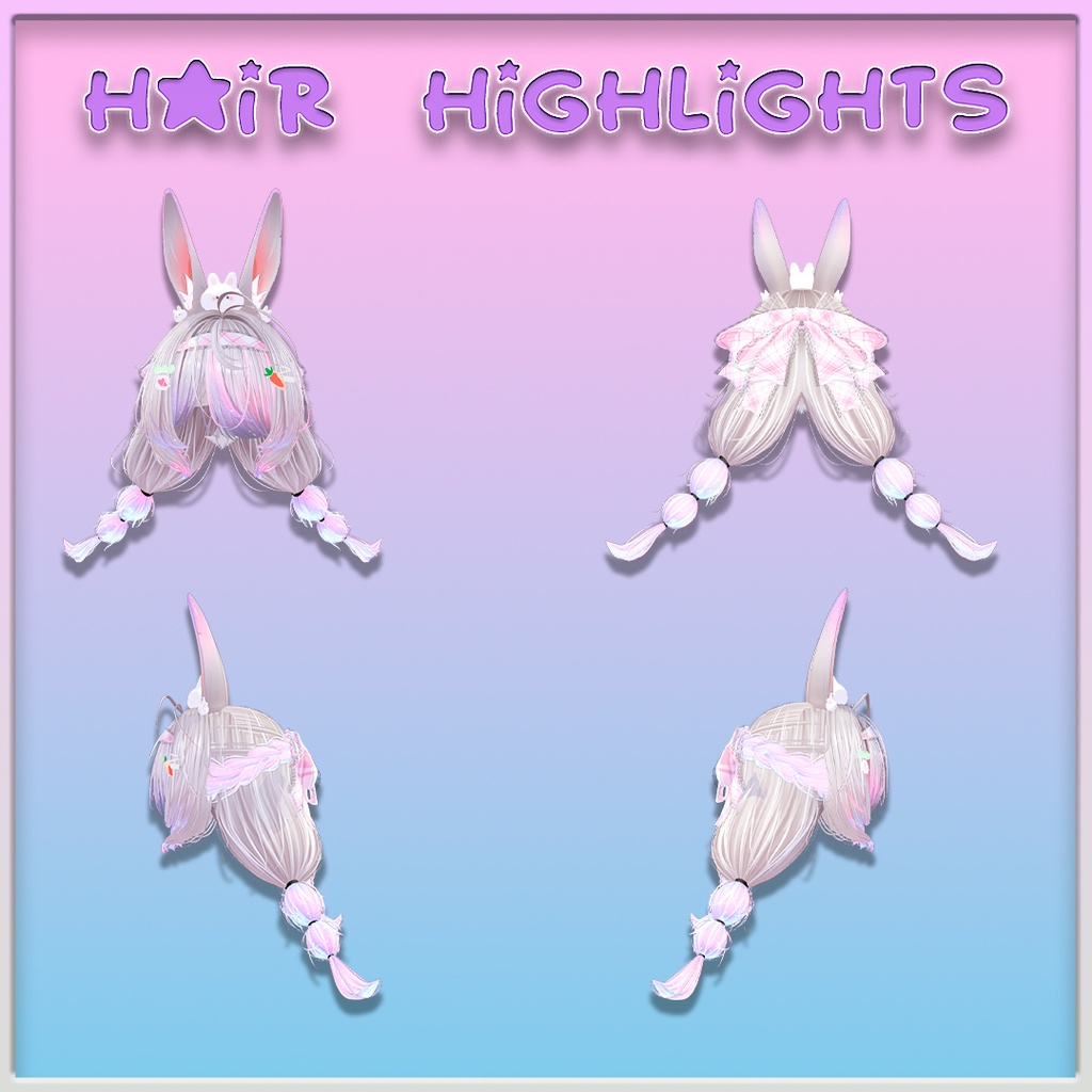 カワイイMAXツインポニーヘア Highlight galaxy texture