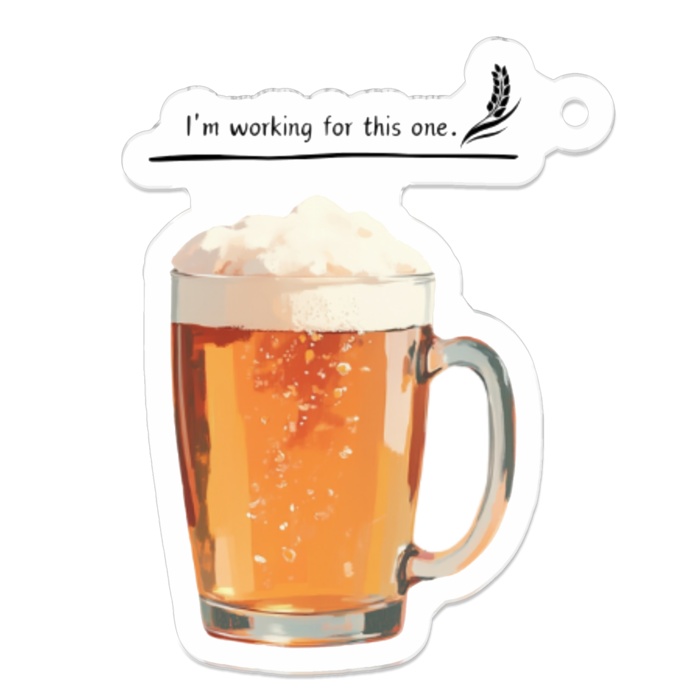 ビールを飲みながら、「このために働いている。」