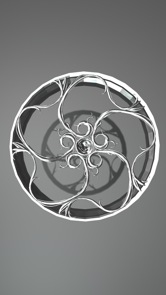 薔薇モチーフなホイール　シングル　3Dモデル