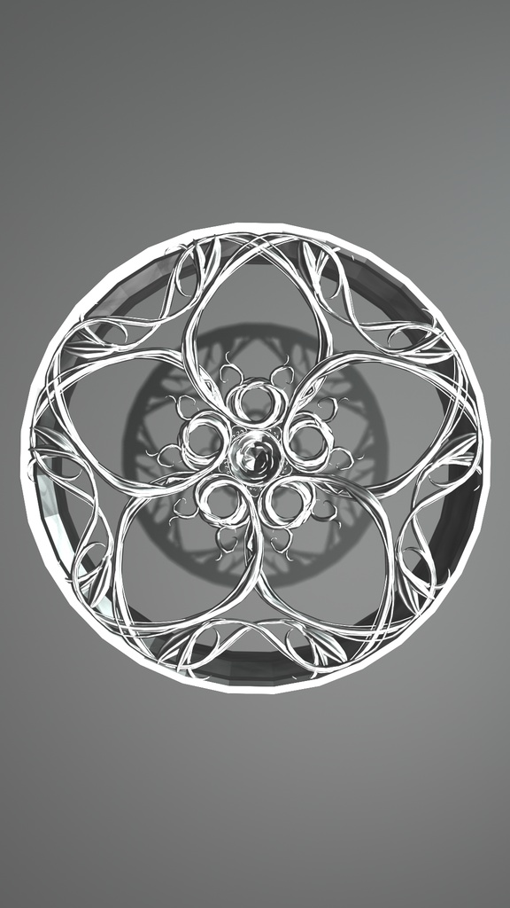 薔薇モチーフなホイール　ダブル　3Dモデル