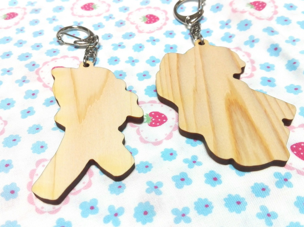 木製キーホルダー(オータム翠&クルージング千秋)