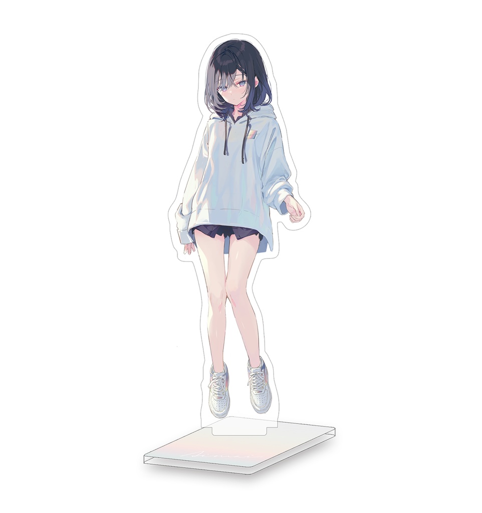 白パーカーチャンアクリルスタンド