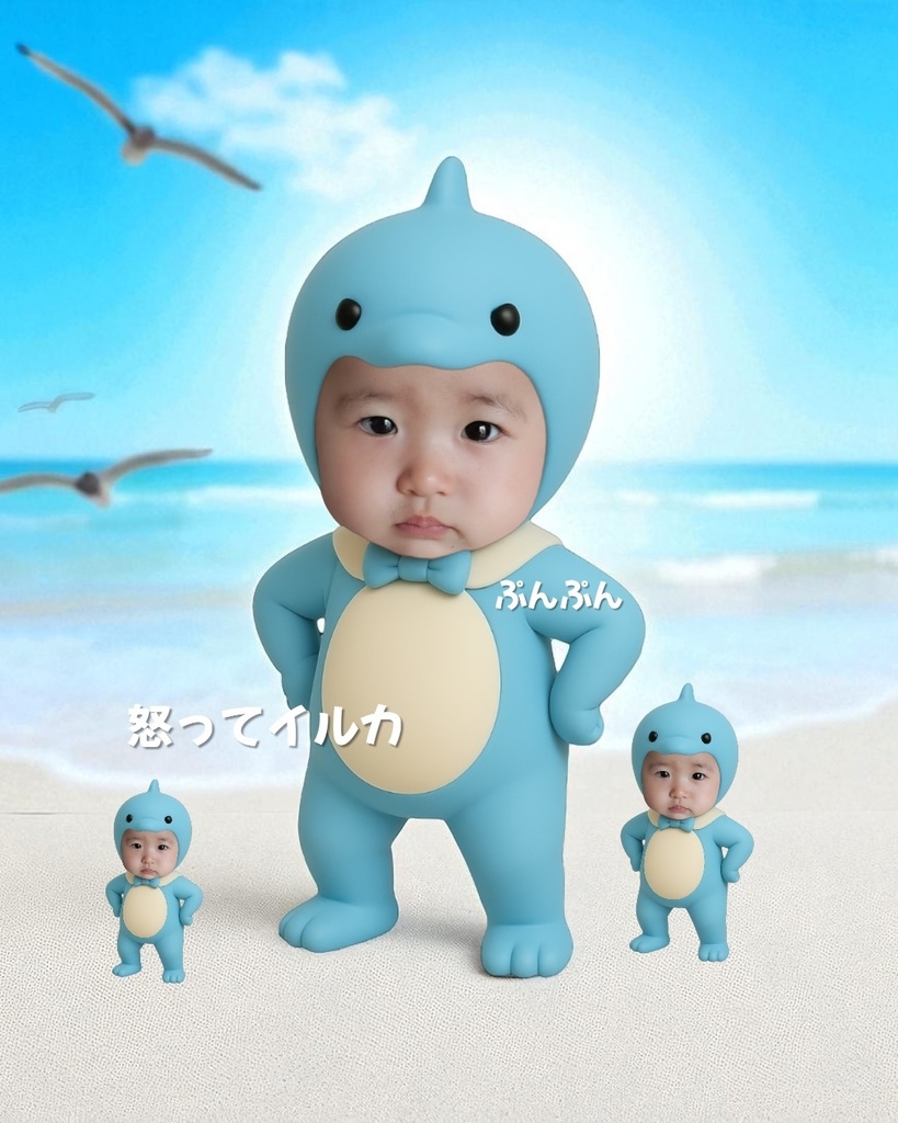 イルカピクミリー素材3点セット🐬