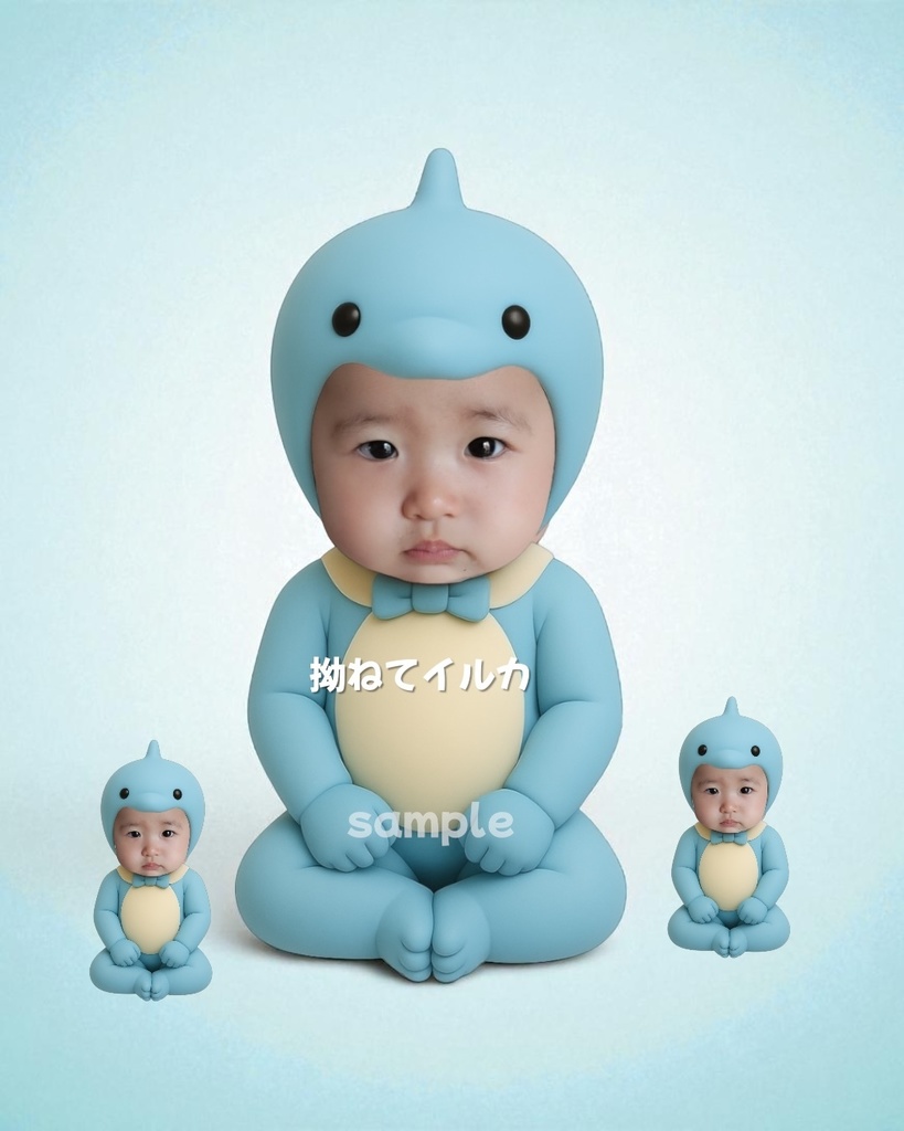 イルカピクミリー素材3点セット🐬