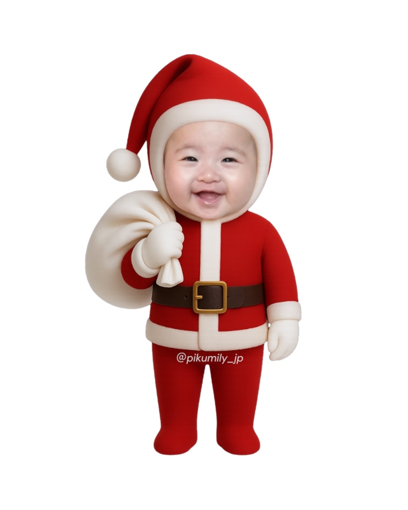 サンタピクミリー(背景透過PNG)🎅