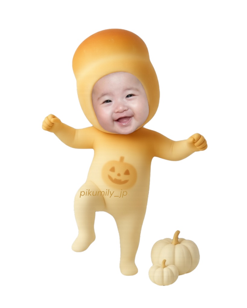 ハロウィンパンピクミリー🍞（ふんわりジャンプポーズ）