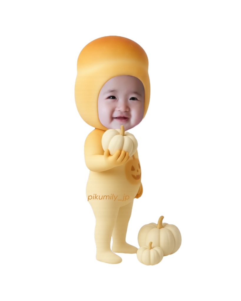 ハロウィンパンピクミリー🍞（そっとパンプキンポーズ）