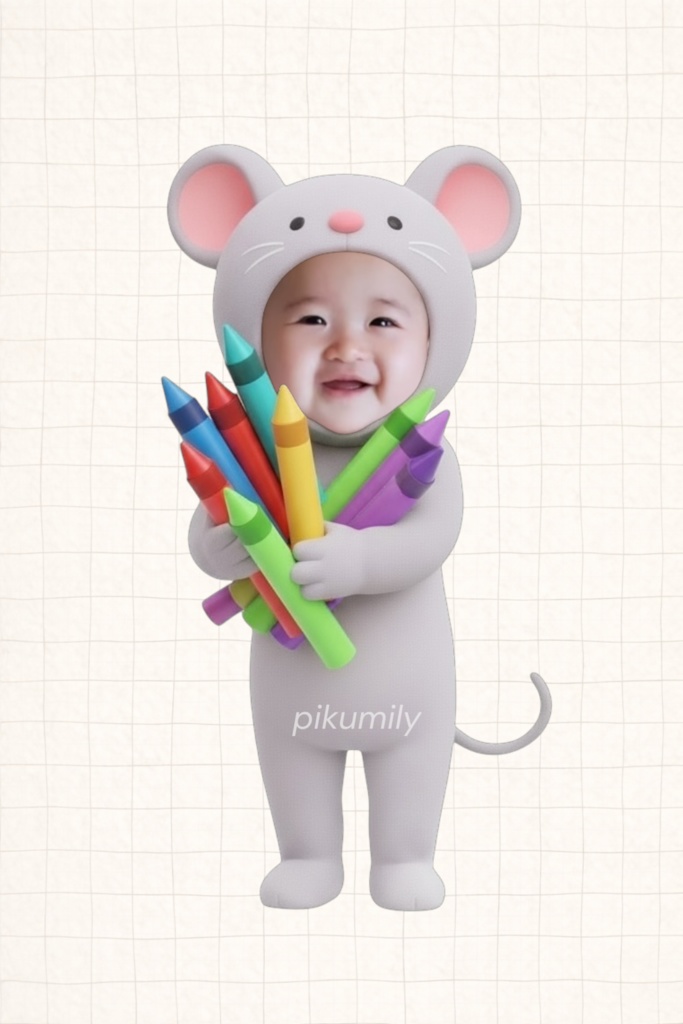 【4/8まで限定価格】ピクミリー文房具シリーズ|5点セット|顔はめ素材