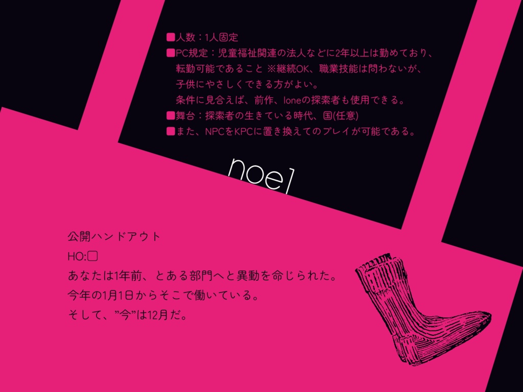 CoC非公式シナリオ【noel】