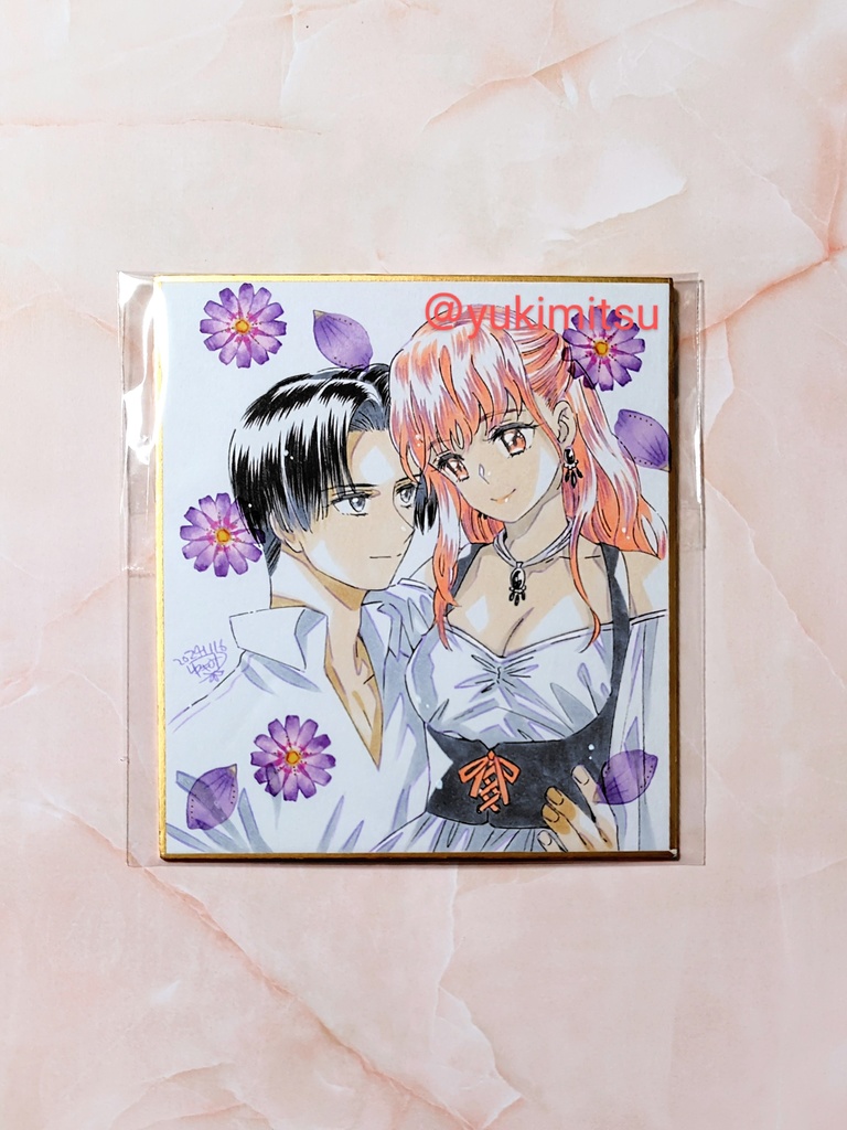 オリジナル手描き色紙(1点もの)