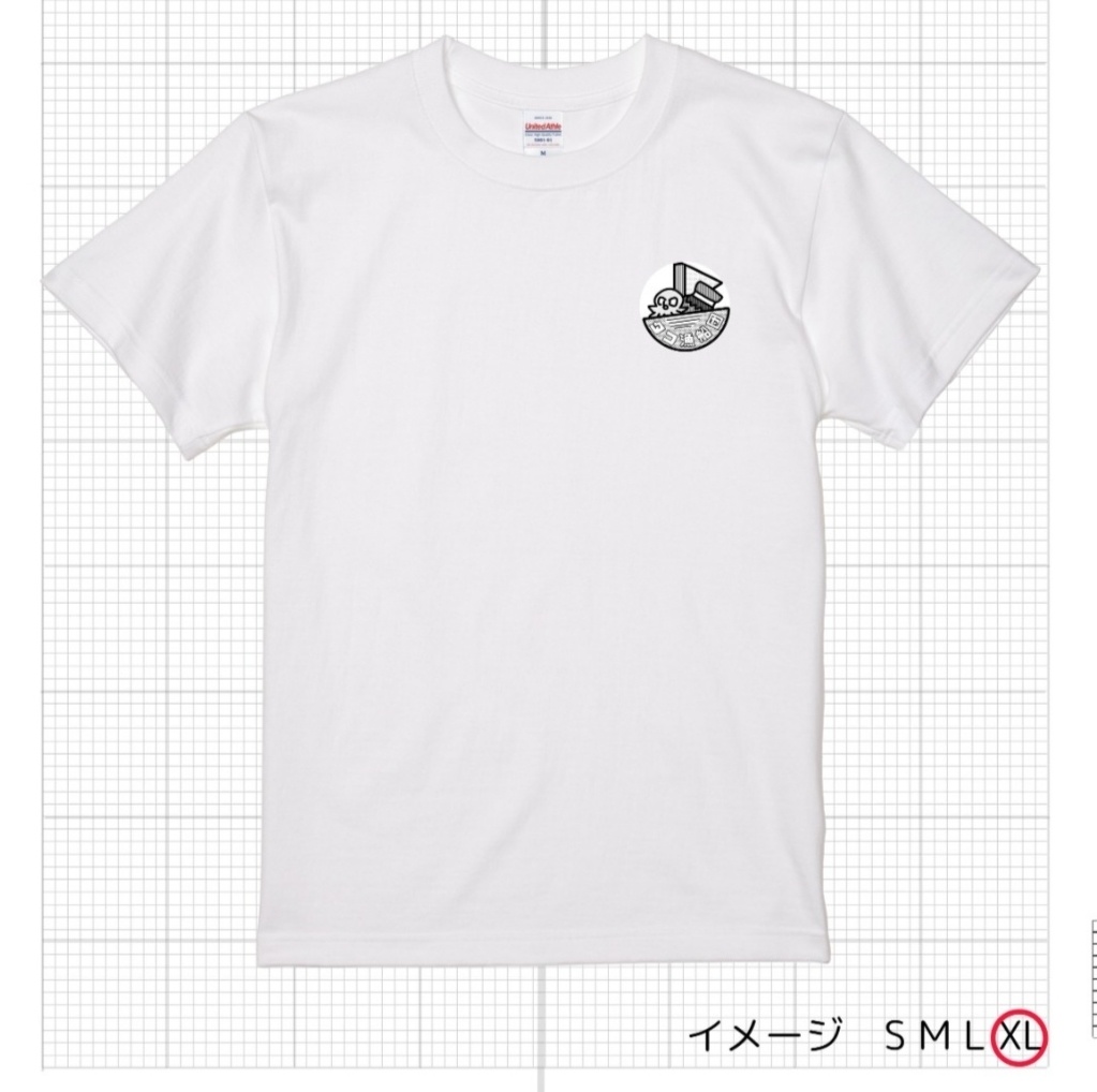 タコ漁船ロゴTシャツ(白)