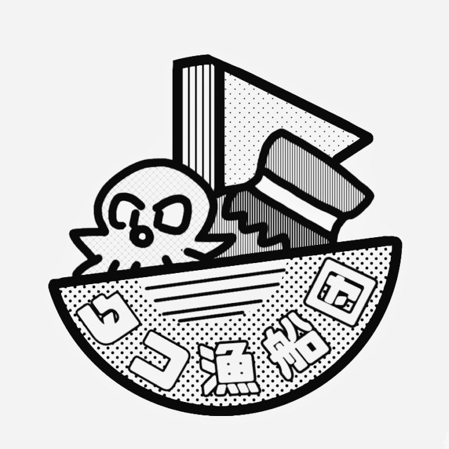 タコ漁船ロゴTシャツ(白)