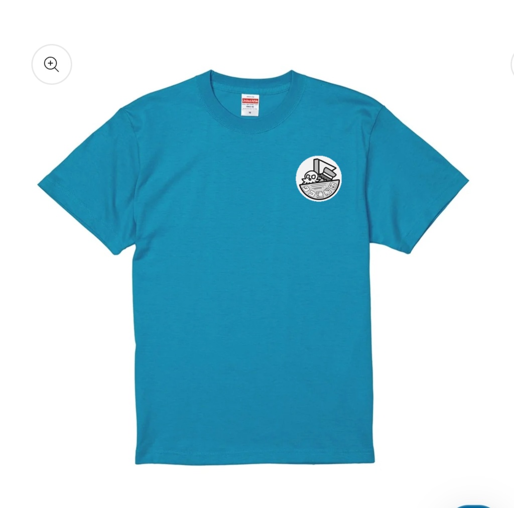 タコ漁船ロゴTシャツ(ターコイズブルー)