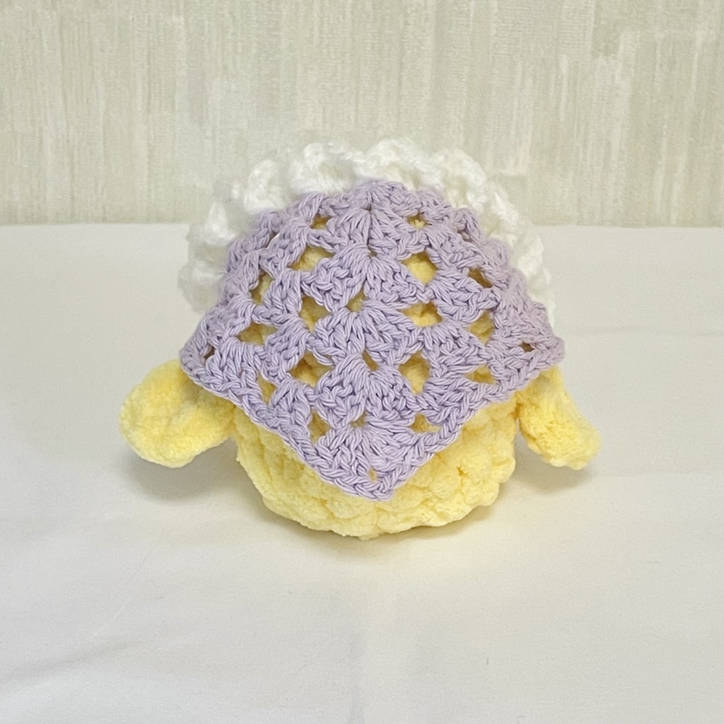 ぬいぐるみ用バブーシュカ / ふりふりパープル