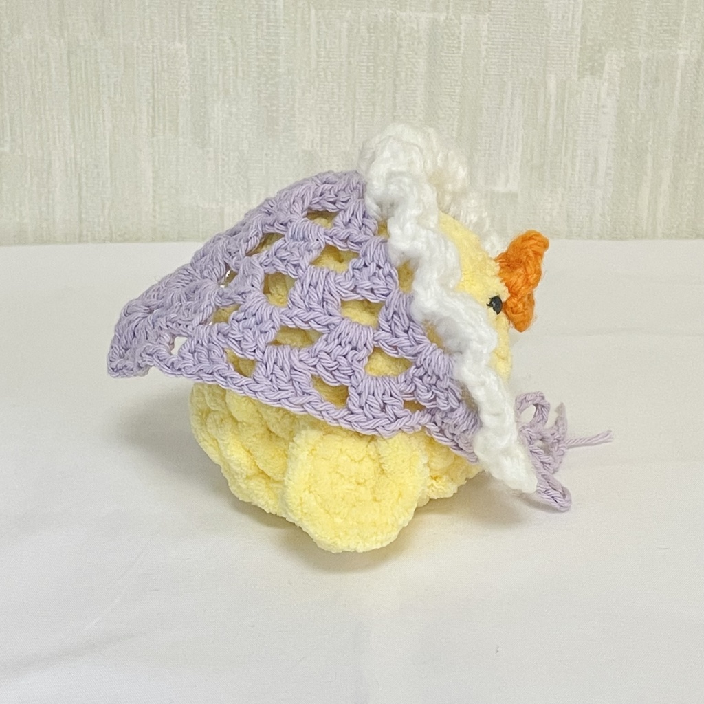 ぬいぐるみ用バブーシュカ / ふりふりパープル