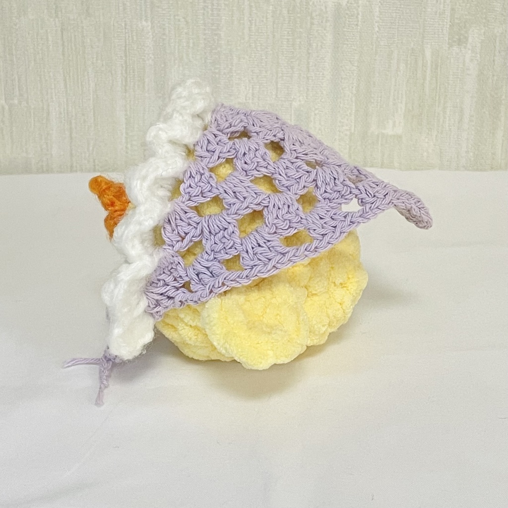 ぬいぐるみ用バブーシュカ / ふりふりパープル