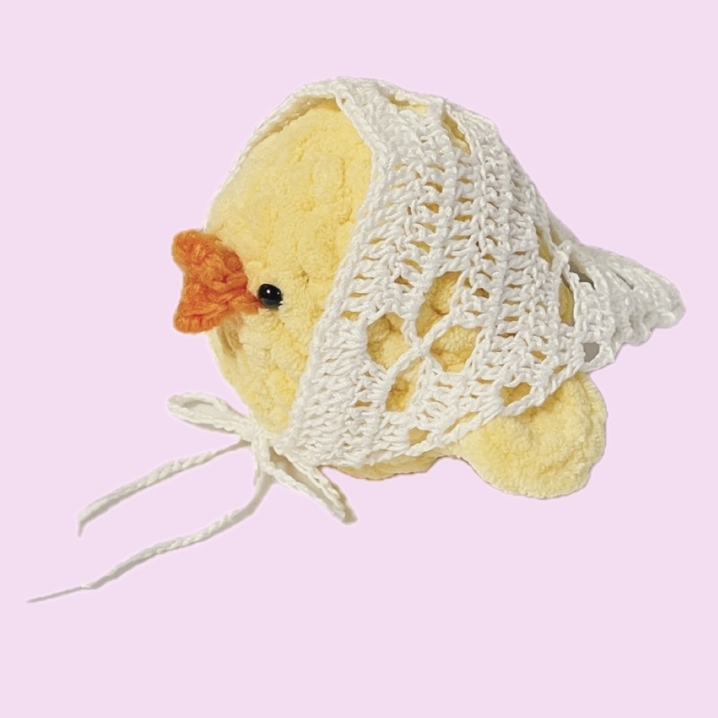 ぬいぐるみ用バブーシュカ / レースフラワー