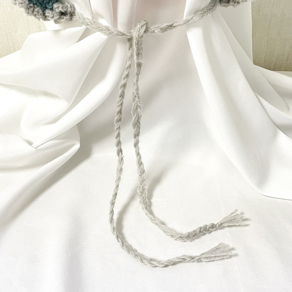 1点ものハンドメイド品 / フリルハートのイヤーマフ / 耳あて