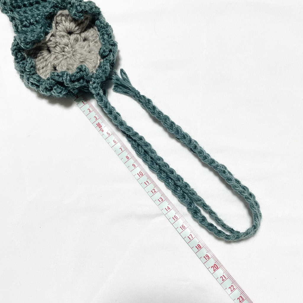 1点ものハンドメイド品 / フリルハートのイヤーマフ / 耳あて