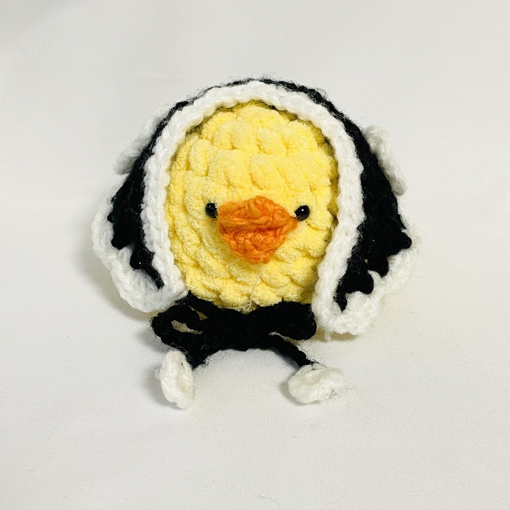 ぬいぐるみ用バブーシュカ / ブラック&フラワー