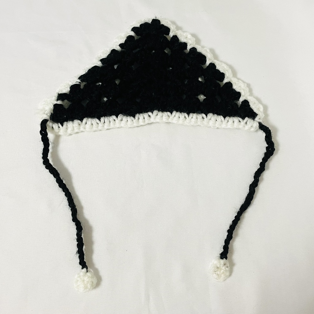 ぬいぐるみ用バブーシュカ / ブラック&フラワー