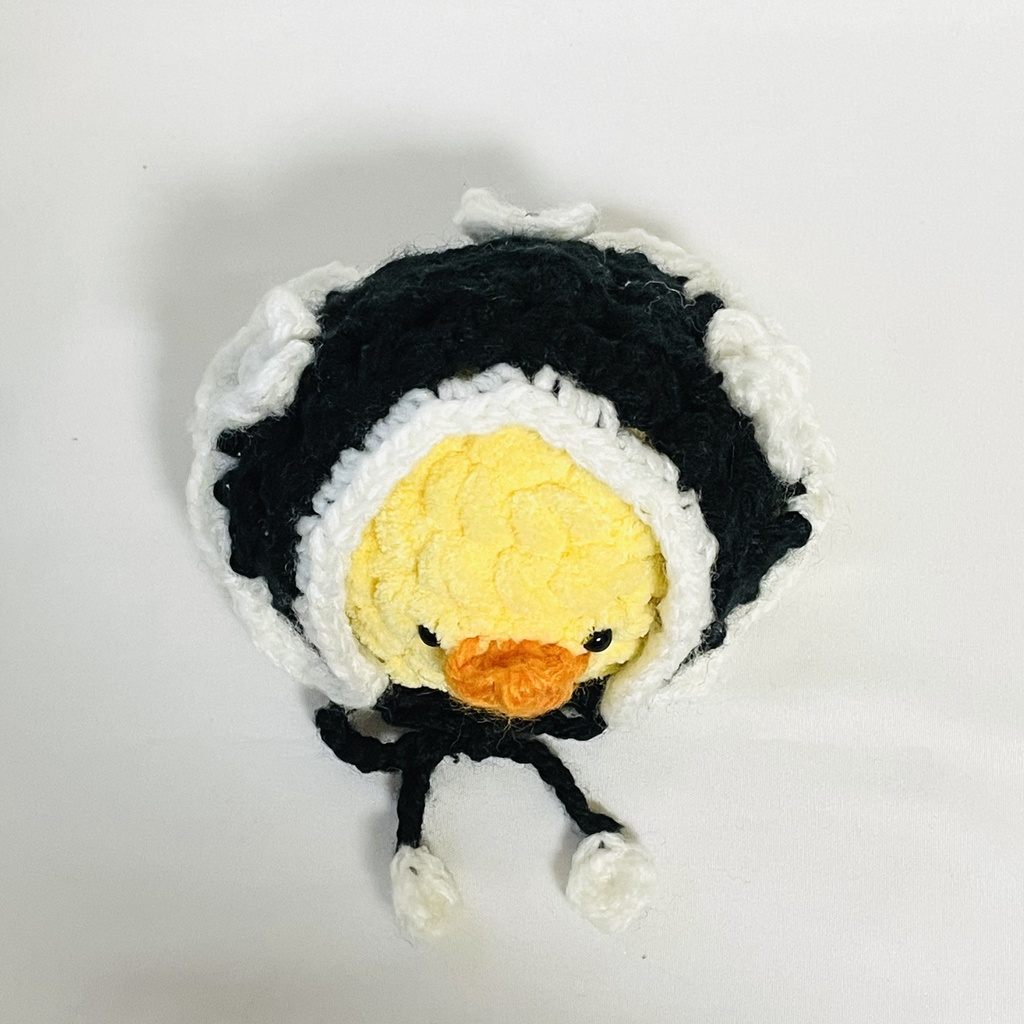 ぬいぐるみ用バブーシュカ / ブラック&フラワー