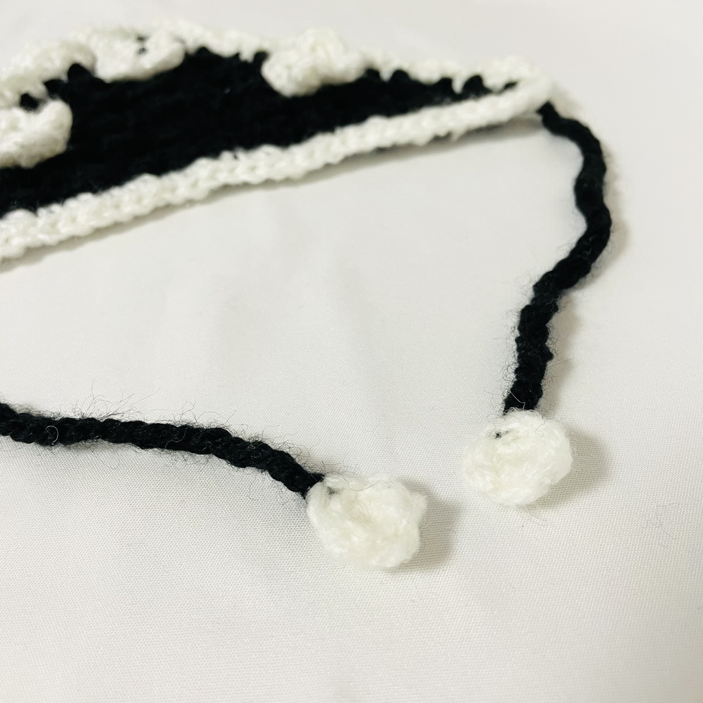 ぬいぐるみ用バブーシュカ / ブラック&フラワー
