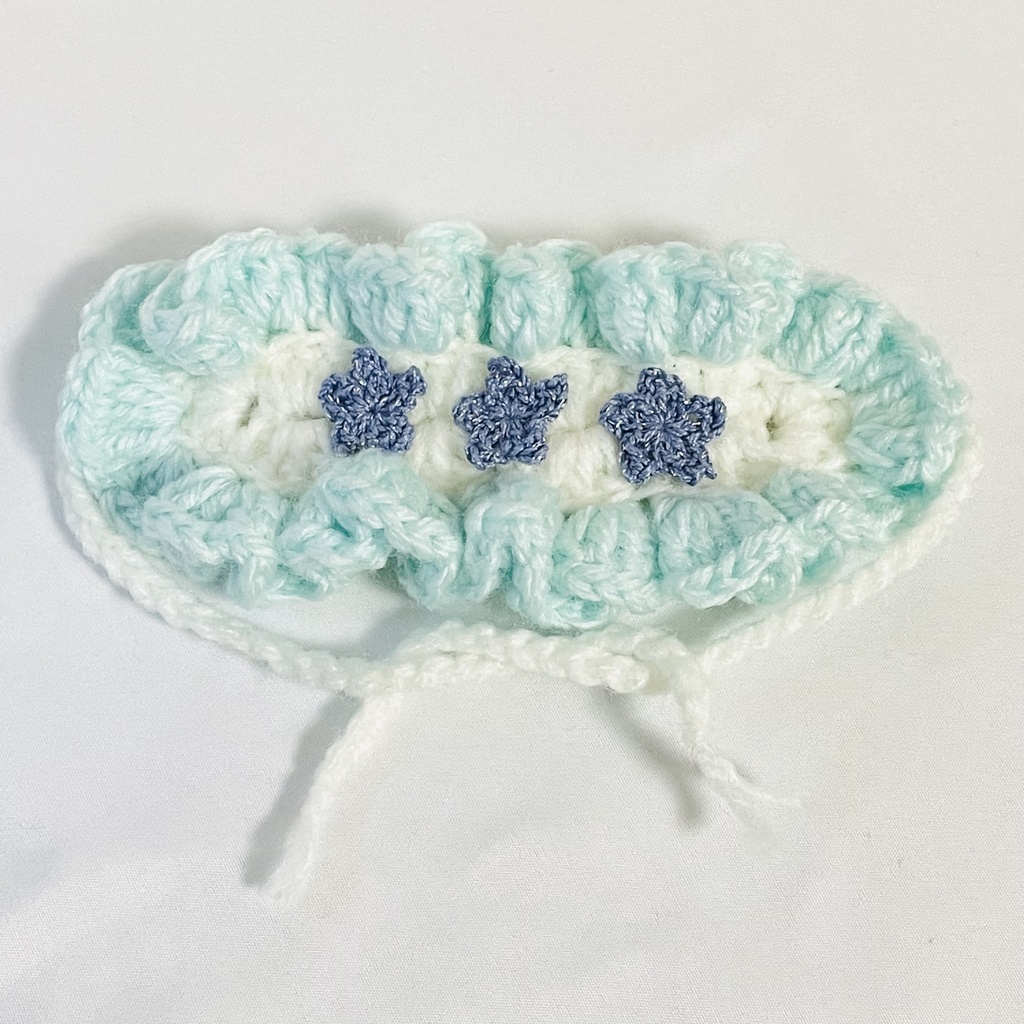 ぬいぐるみ用ヘッドドレス / 三つ星ライトブルー