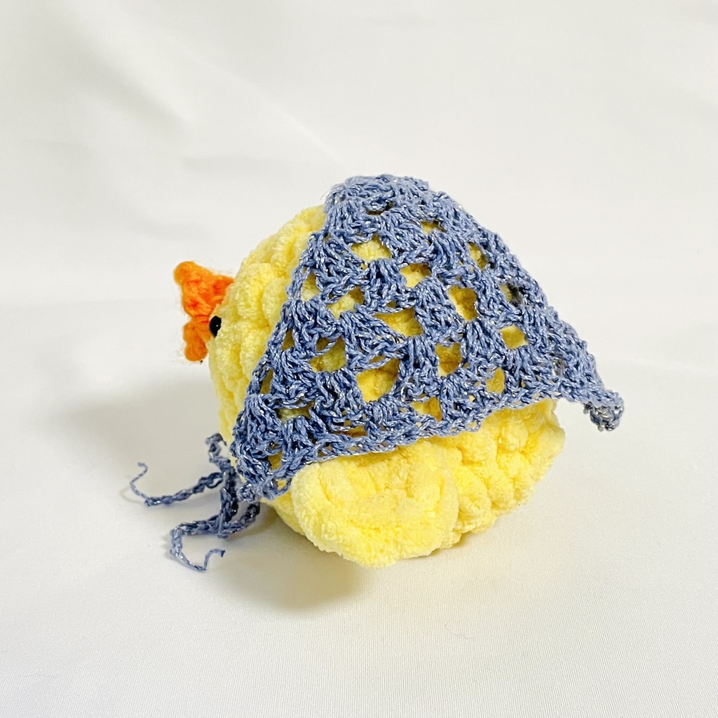 ぬいぐるみ用バブーシュカ / キラキラライトブルー