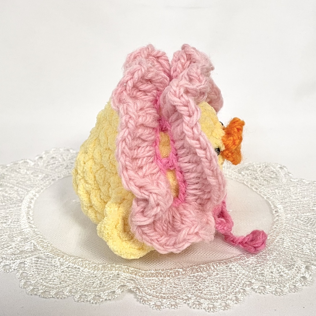 ぬいぐるみ用ヘッドドレス/耳出し穴付きフリフリピンク