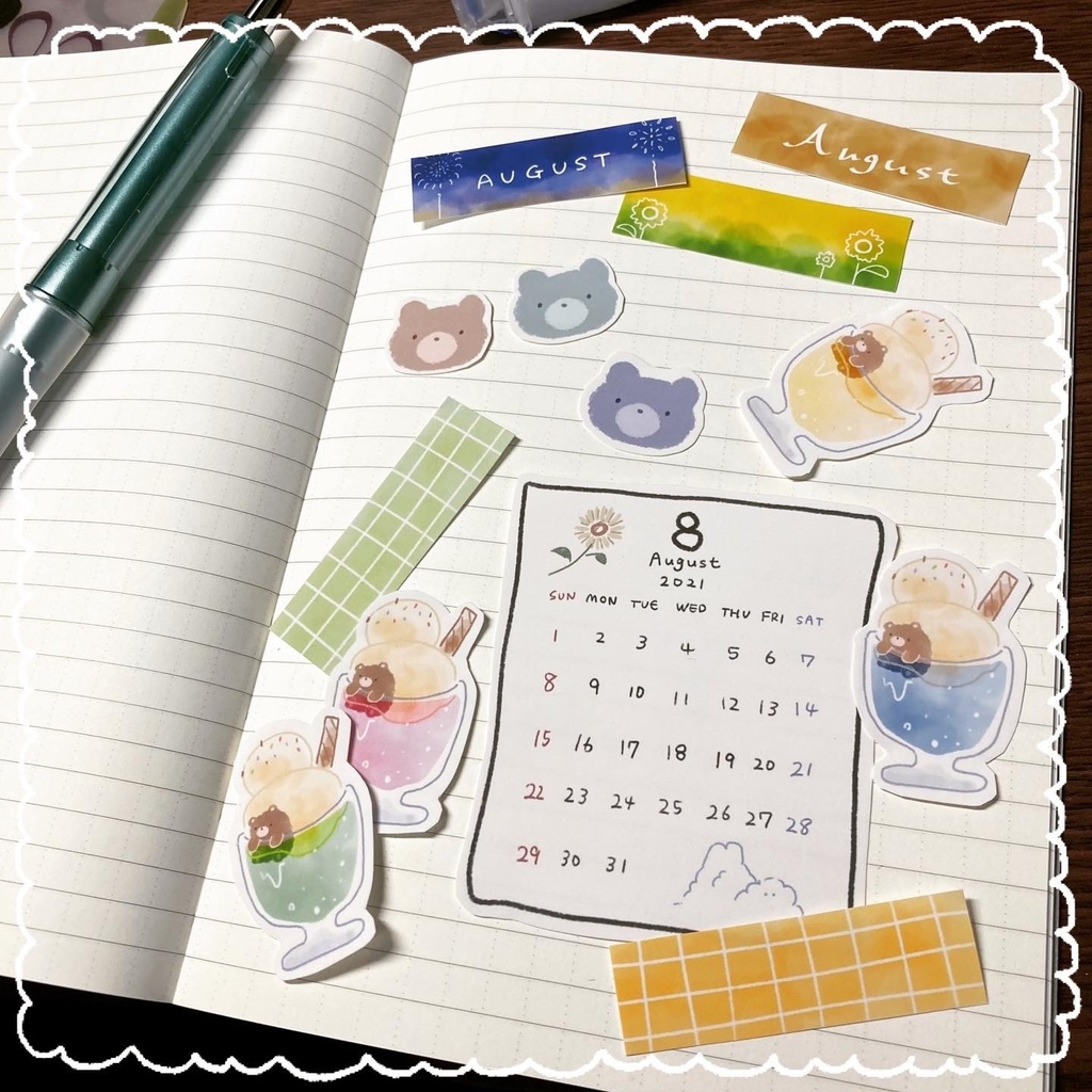 8月のフレークシール