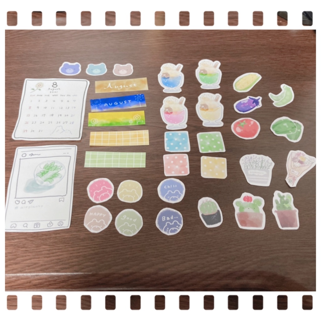 8月のフレークシール