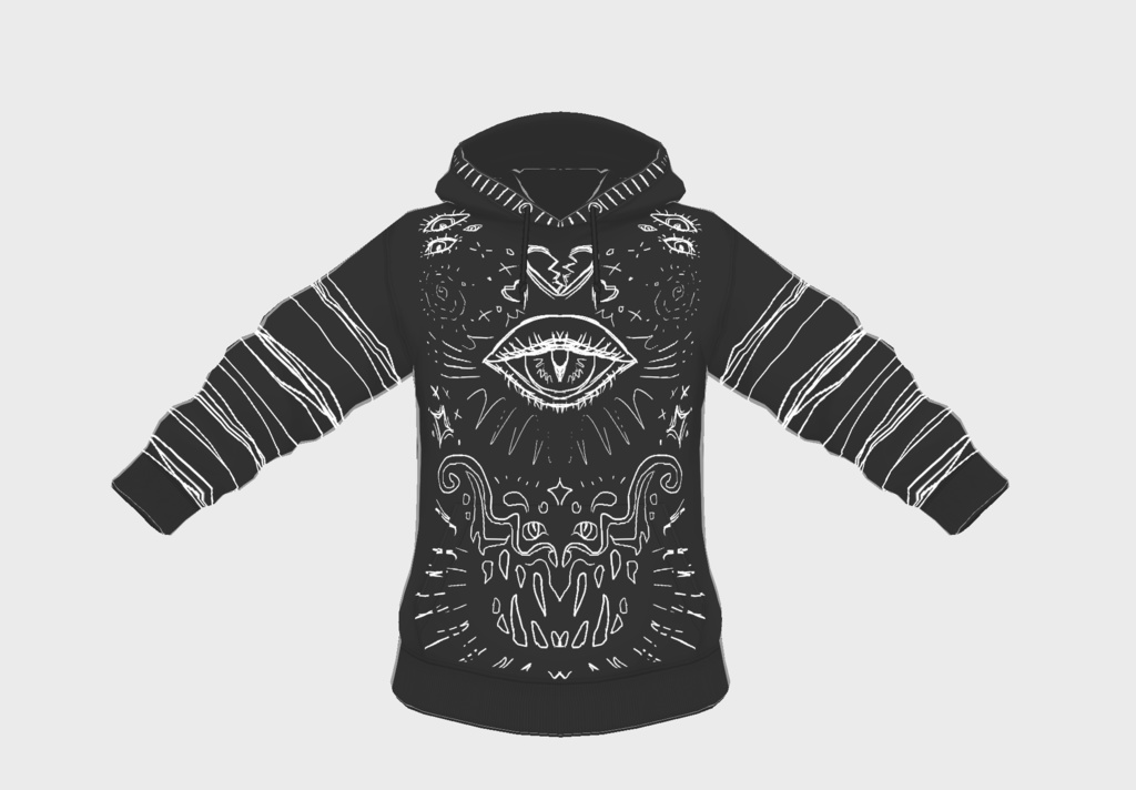 VRoid - Black Hoodie - COLLECTION 1