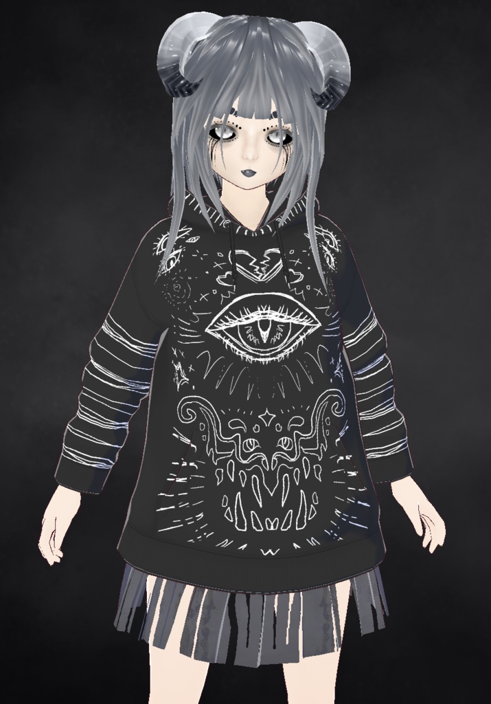 VRoid - Black Hoodie - COLLECTION 1