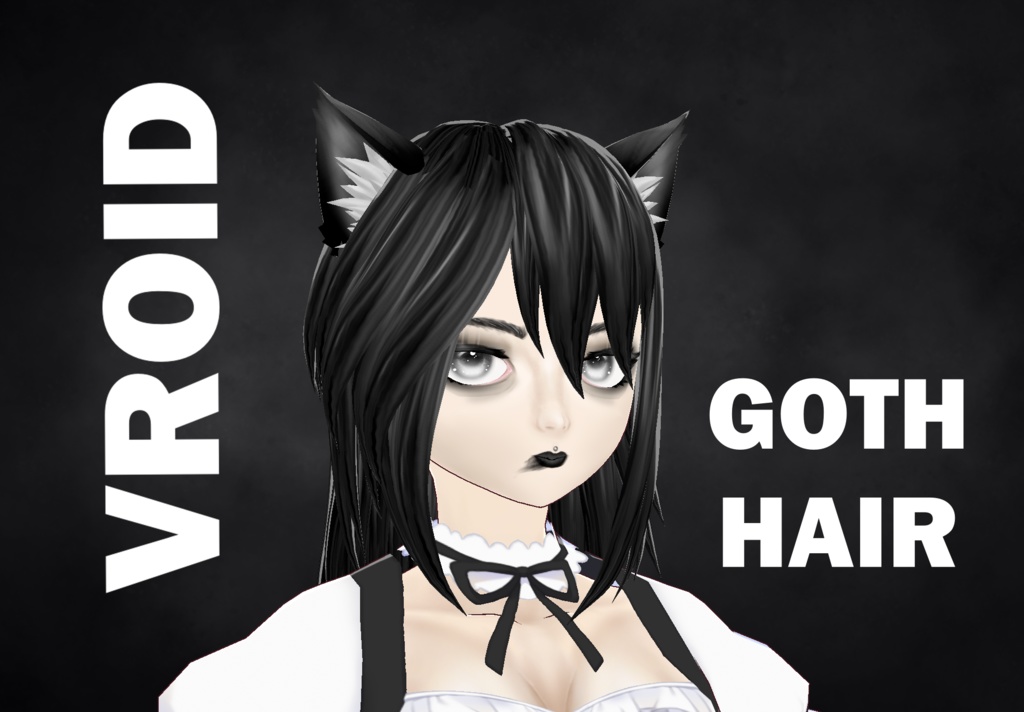 VRoid - Goth Hair Preset + Texture