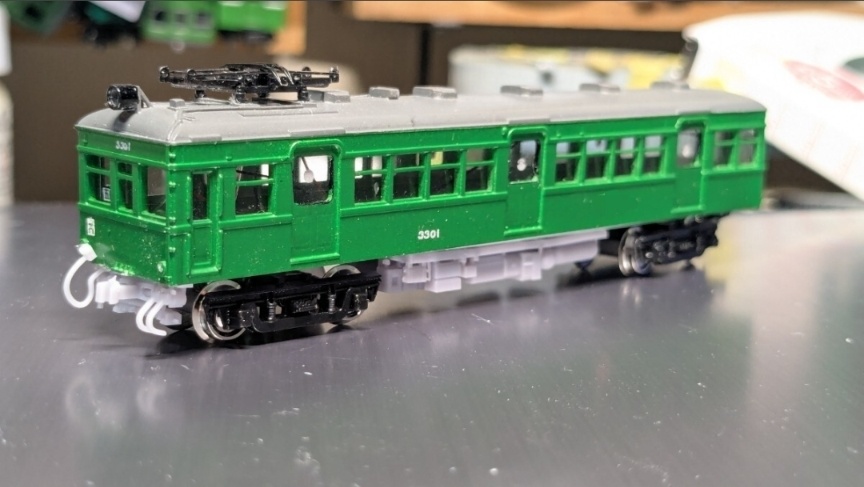 T K K デハ 3300形 タイプ 未塗装 組み立てボディキット 3D出力品 床板、床下機器付属