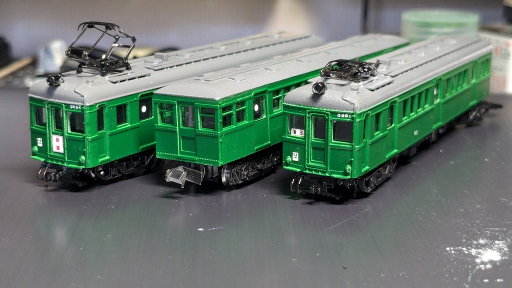 TKK デハ 3200形 タイプ 2両とサハ3100形 1両 計3両 未塗装キットセット