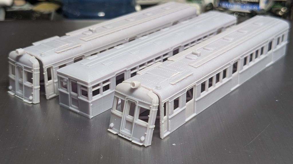 TKK デハ 3200形 タイプ 2両とサハ3100形 1両 計3両 未塗装キットセット