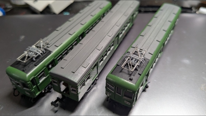 T K K デハ3650形×2 サハ3360形×1 計3両 未塗装 組み立てキット 3655 F 3D出力品