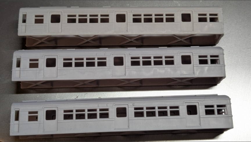 改良品 T K K デハ 3550形×2 クハ3850×1 タイプ 計3両 3D出力品 未塗装 ボディ キット