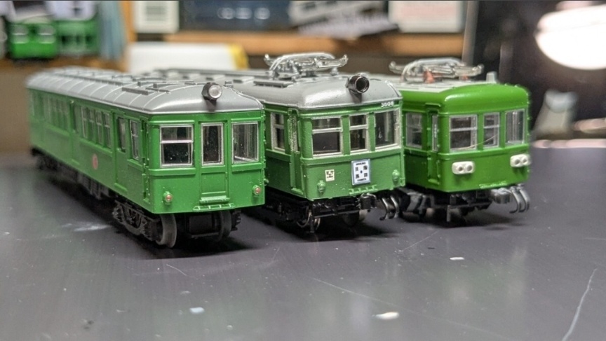 TKK デハ 3500 形 2両 クハ 3770 形 1両 計3両 3D未塗装ボディキット