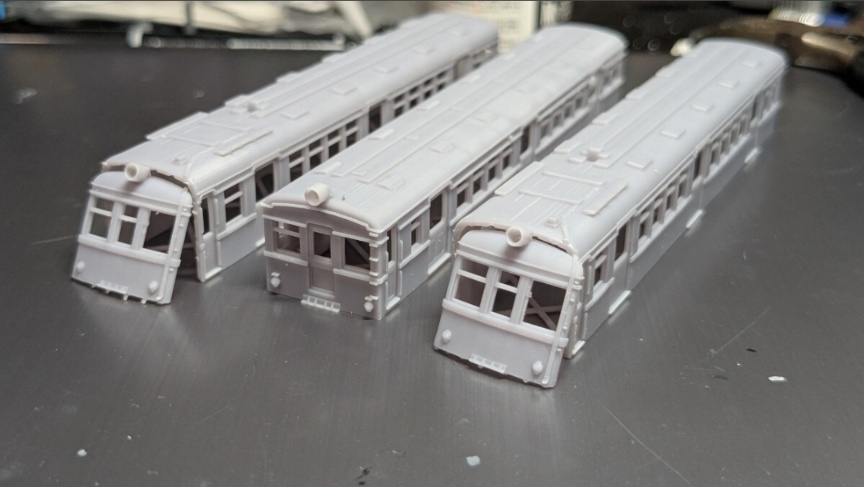 TKK デハ 3500 形 2両 クハ 3770 形 1両 計3両 3D未塗装ボディキット