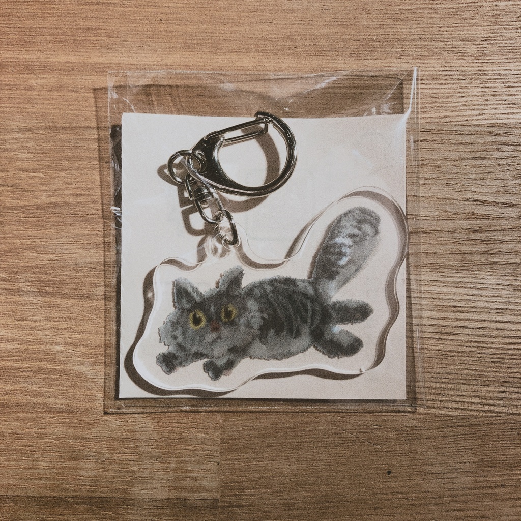 ねこNo.1 アクリルキーホルダー｜両面印刷