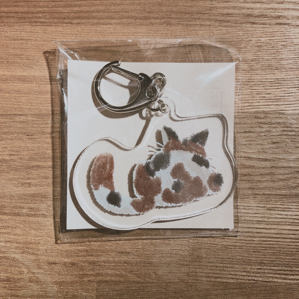 ねこNo.5 アクリルキーホルダー｜両面印刷