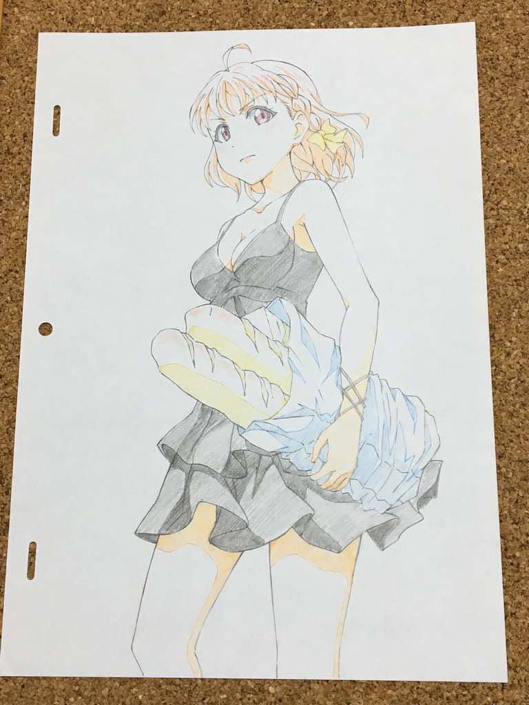 【生原画】フランスパン千歌